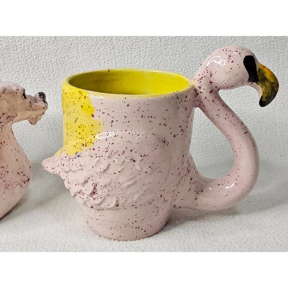 Handmade Ceramic Dragon & Flamingo Coffee Mugs - Picture 4 of 12